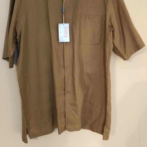 100% Linen Shirt Button Front Size XXL Coco - Picture 2 of 5